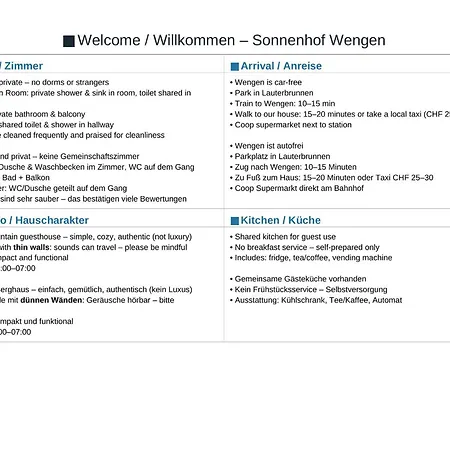 Hostel Sonnenhof - Wengens Original Kurhaus